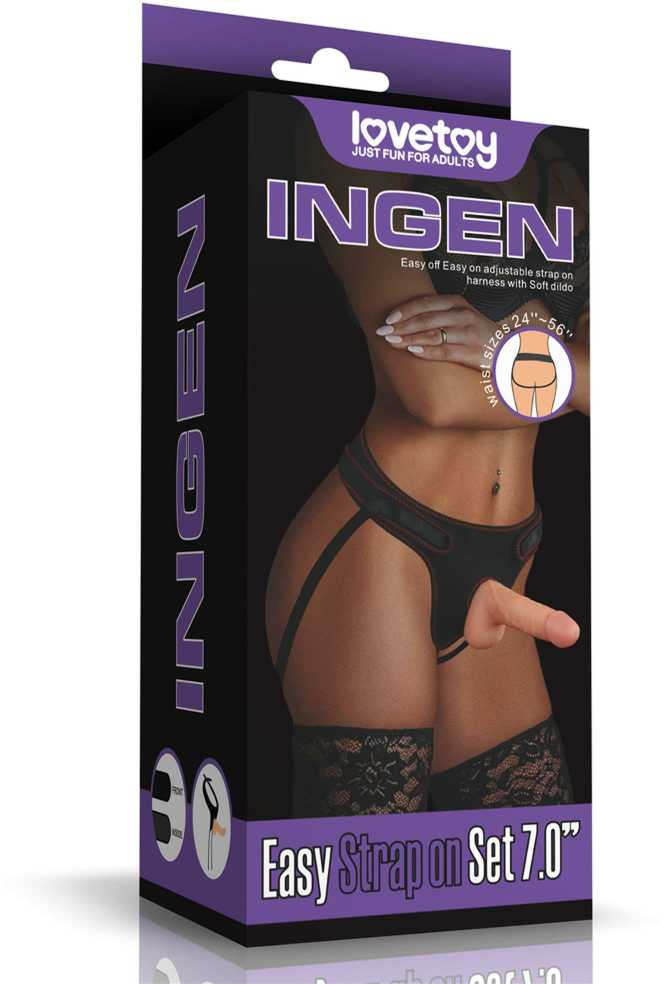 Lovetoy dirželis su dildo tikroviška išvaizda