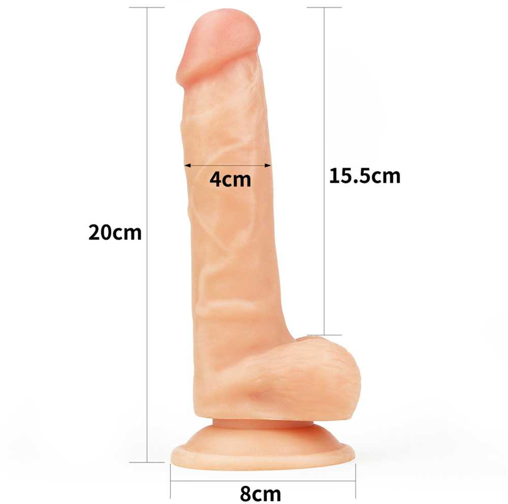 Lovetoy Strap-on su lanksčia varpa realus 19 cm