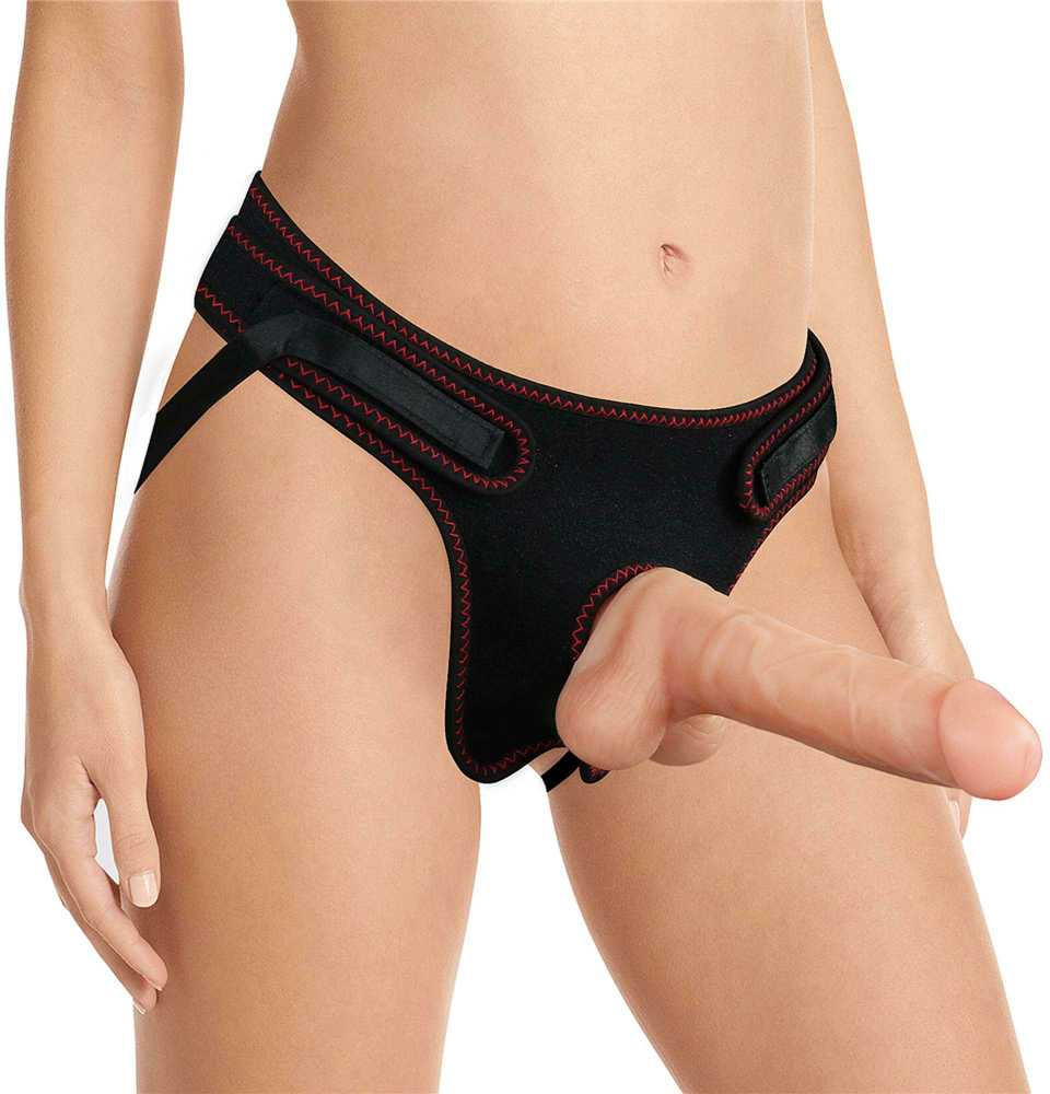 Lovetoy Strap-on su lanksčia varpa realus 19 cm