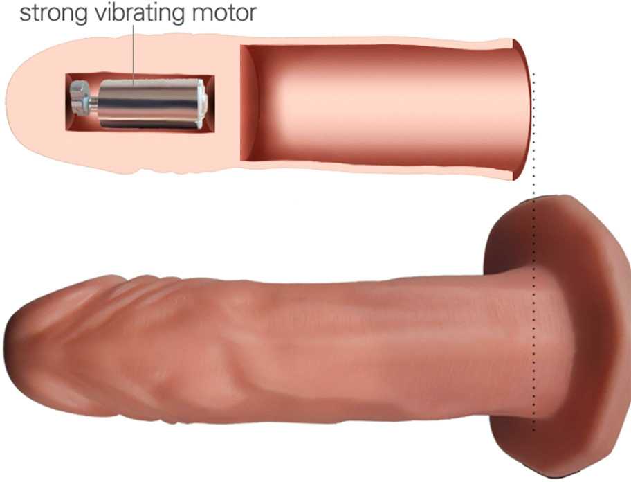 LOVETOY vibruojantis unisex tuščiaviduris dirželis