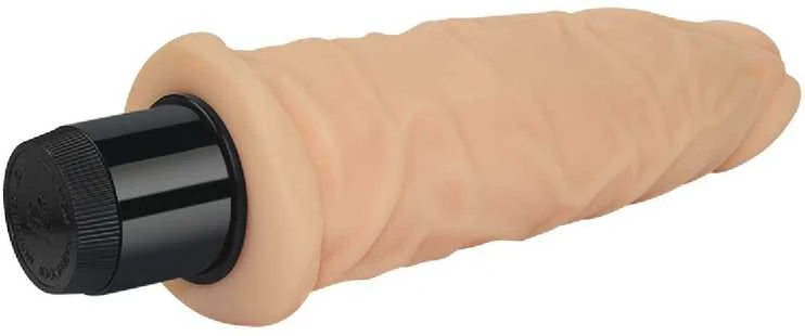 „Lovetoy“ vibratorius, natūralus, gyslotas, vibruojantis penis, 20 cm