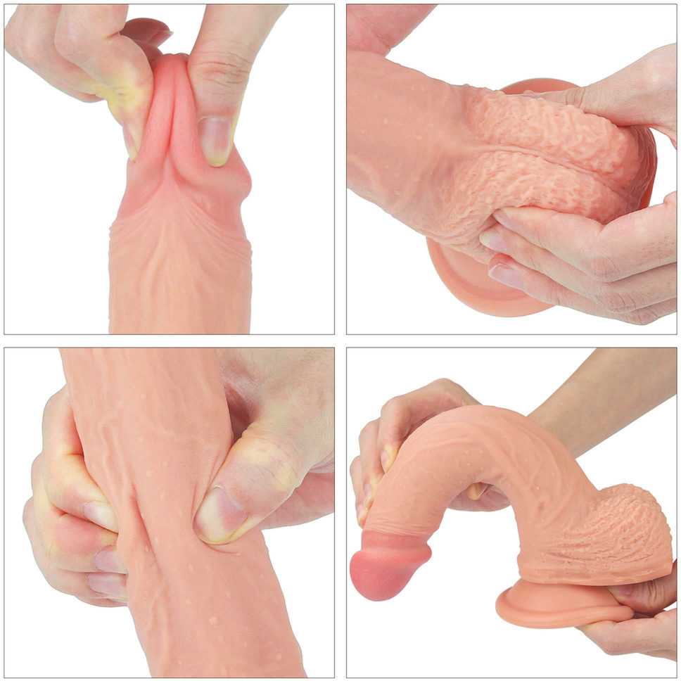 „Lovetoy“ didelis dildas realistiškas penis su siurbtuku