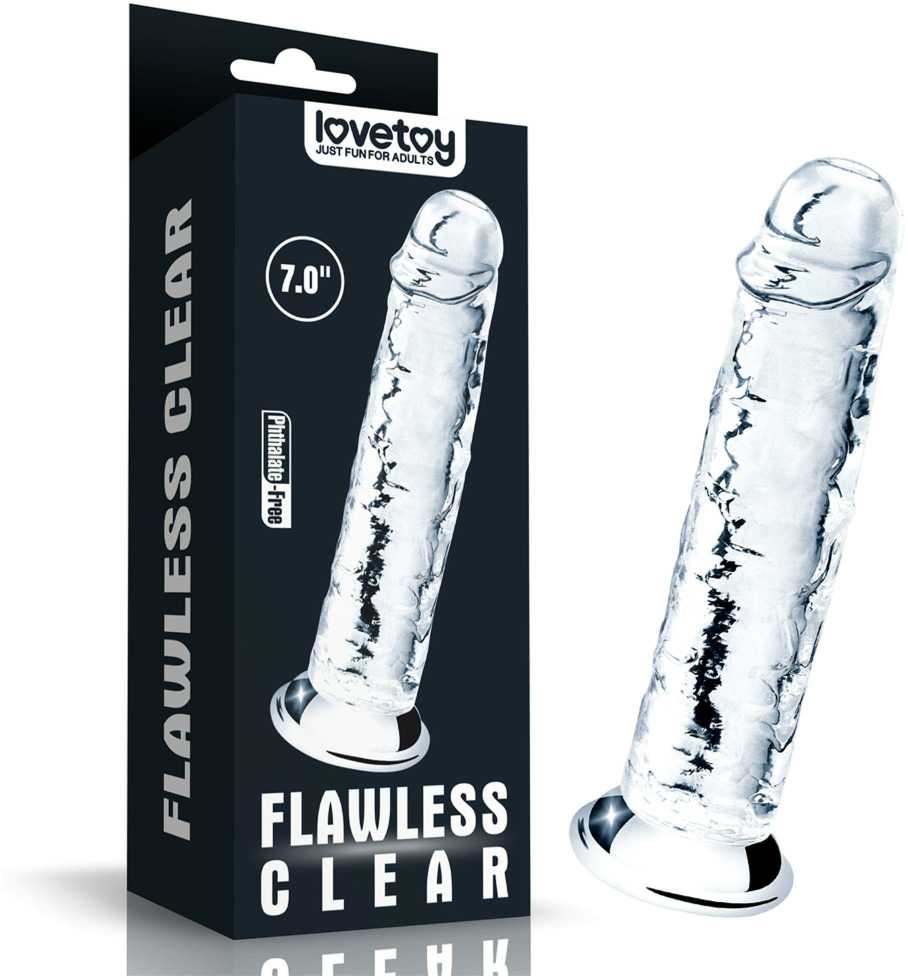 LoveToy Nepriekaištingas skaidrus dildo 7.0''