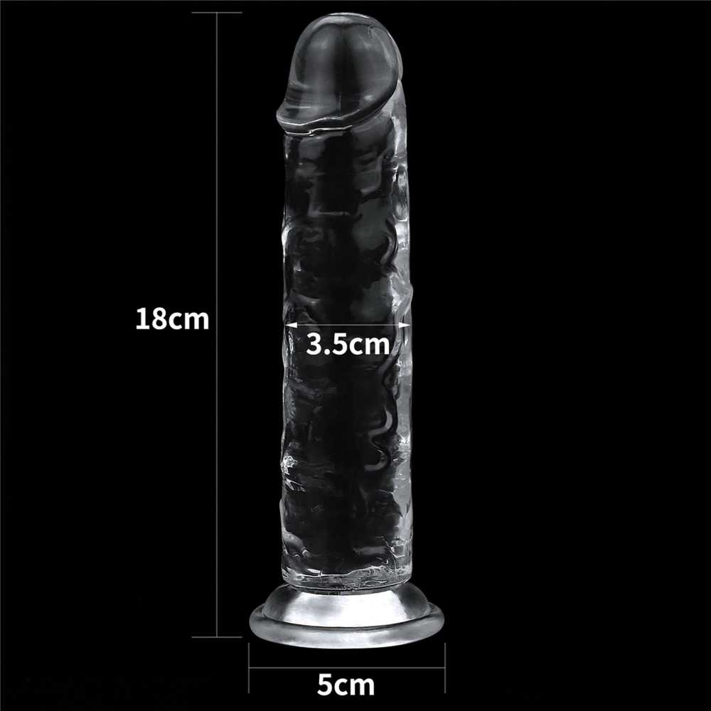 LoveToy Nepriekaištingas skaidrus dildo 7.0''