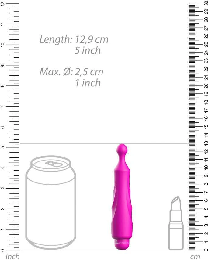 Luminous By Shots Šviečiantis Bullet Vibrator 10 režimų apvalus antgalis