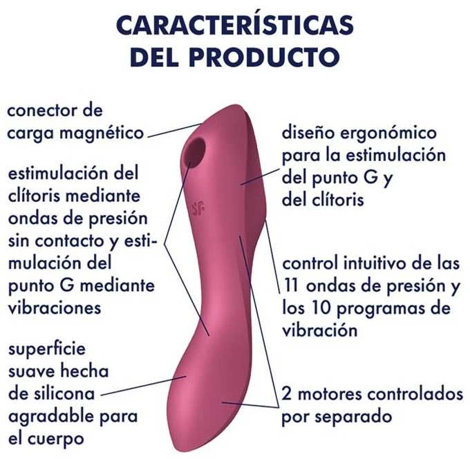 SATISFYER CURVY TRINITY 3 RAUDONAS