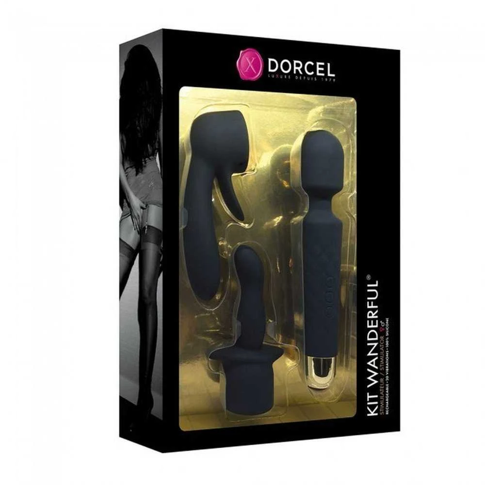 Marc Dorcel Kit Wanderful kompleksinis lazdelės masažuoklis + du antgaliai