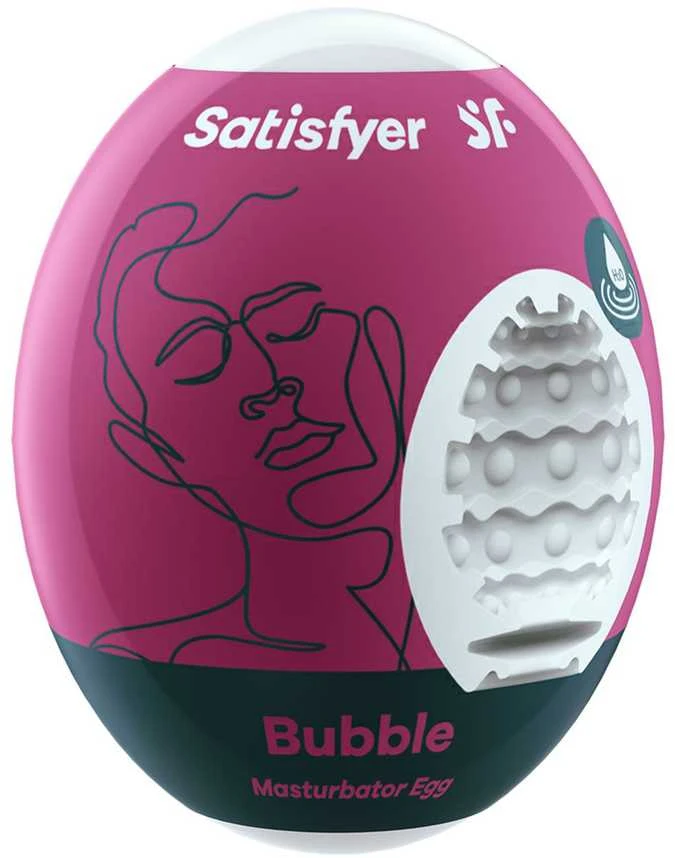 Satisfyer Masturbator Egg – Bubble Egg Masturbator Termoplastinis elastomeras (TPE)
