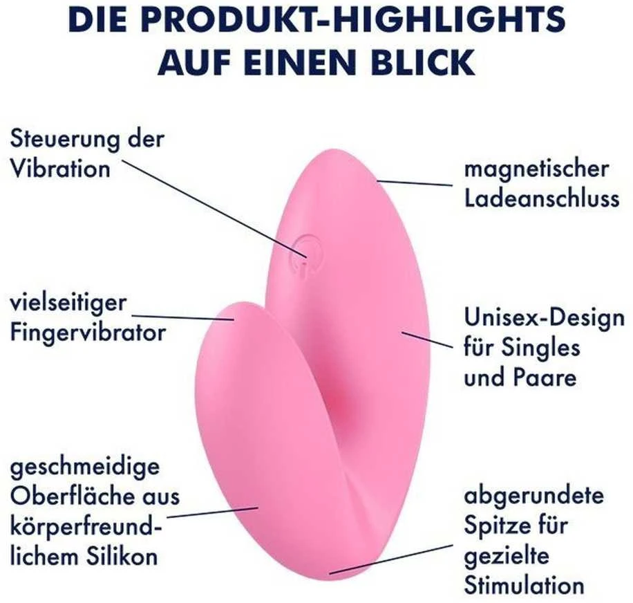 Satisfyer Love Riot pirštų vibratorius Rožinis