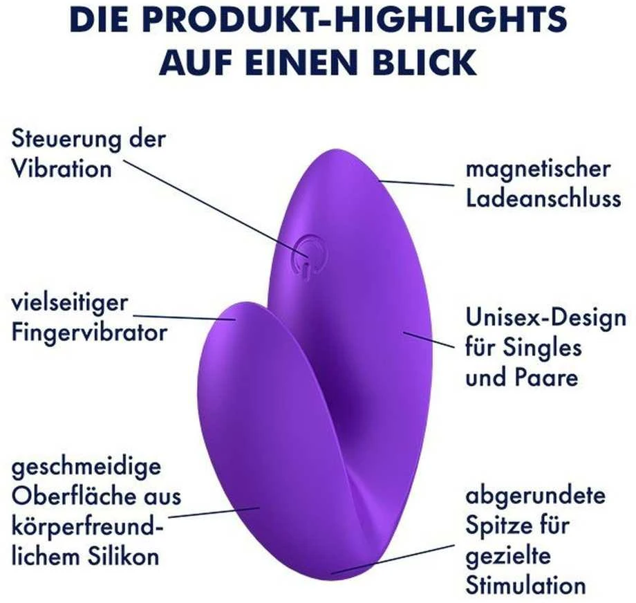 Satisfyer Love Riot Finger Vibrator Violetinė
