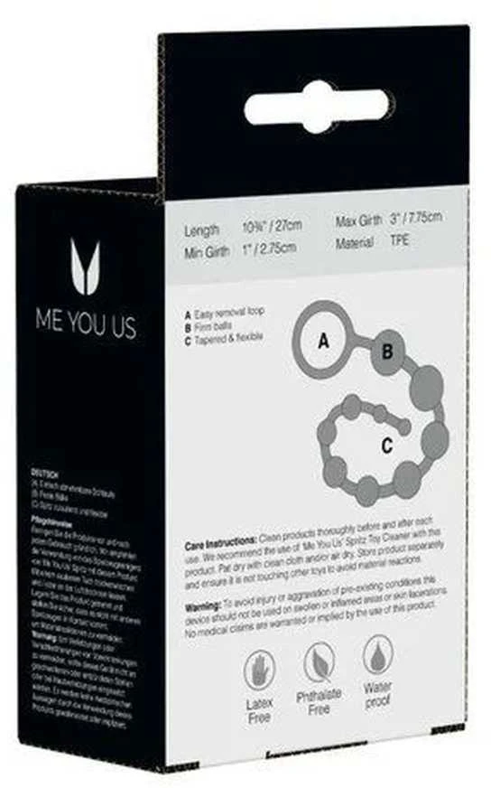 Me You Us analinių karoliukų pakuotės galinė pusė