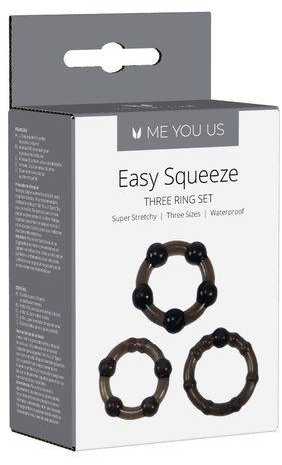 Me You Us Easy Squeeze Gaidžio žiedų rinkinys Juodas