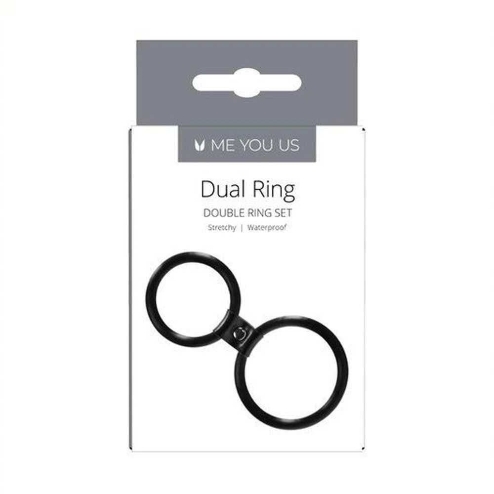 Pierścień- Me You Us Dual Ring Gaidžio žiedas Juodas