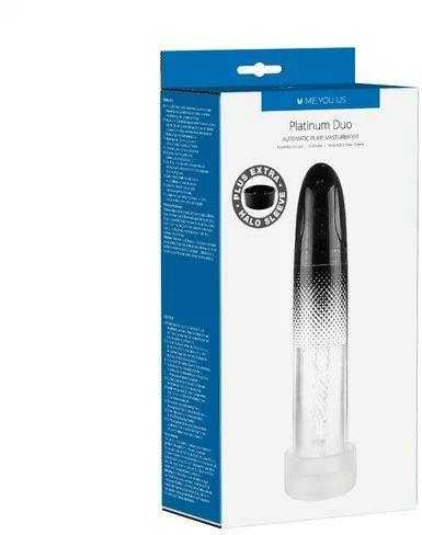 Me You Us Platinum Duo Automatic Pump Masturbator Clear/Juodas