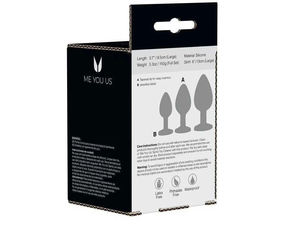 Me You Us Rinkinys 3 analiniai kamščiai sex plug dekoratyvinis kištukas