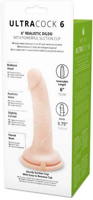 Me You Us Silikoninis didelis dildo su stipriu siurbtuku 15,2 cm