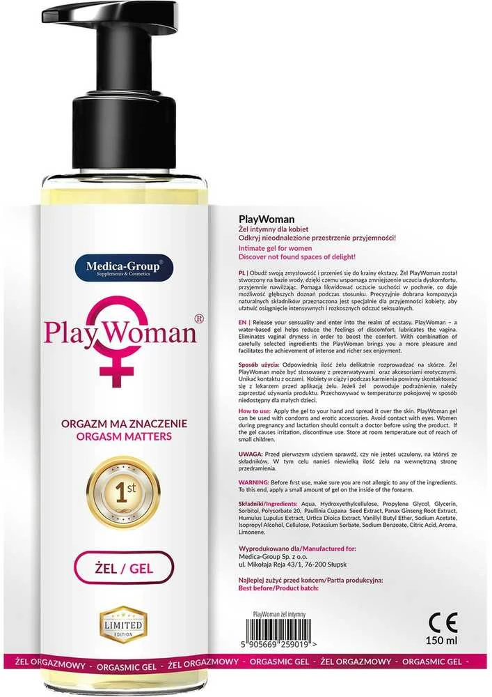 Medica MEDICA GROUP _ Play Moteris gelis moterims stiprinti orgazmą 150ml