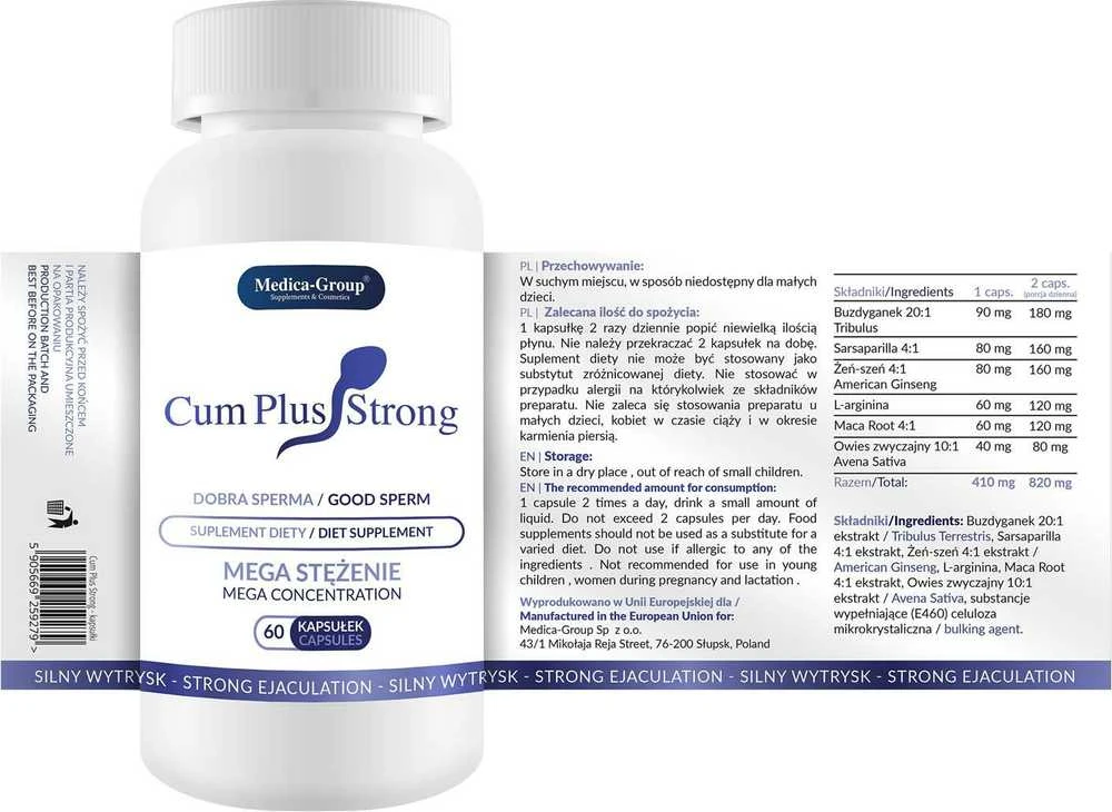 Medica Group MEDICA-GROUP_Cum Plus Strong geros spermos kapsulės Maisto papildas 60 vnt.