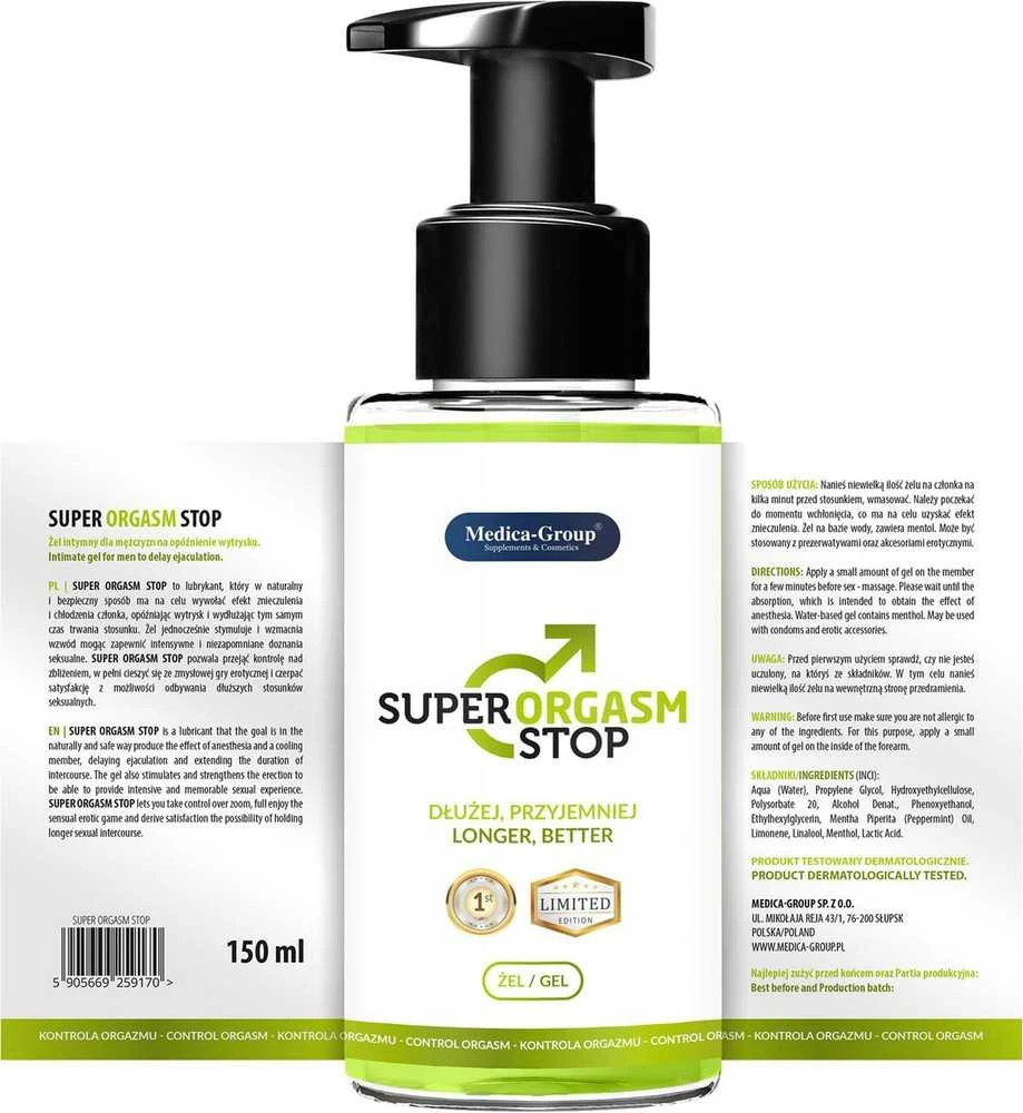 Medica Group Medica MEDIA- GROUP _ Super Orgazmas Stabdyti gelį, siekiant palengvinti orgazmo kontrolę 150ml
