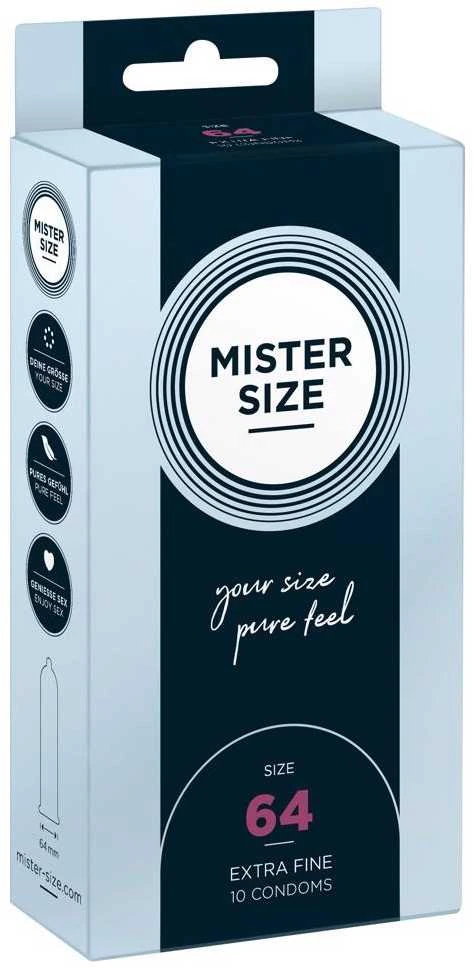 Mister Size PIECES Mister Dydis - 64 mm Prezervatyvai 10 vnt