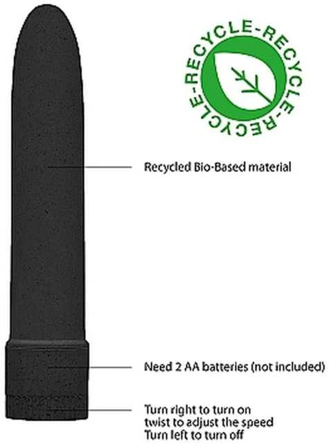Shots Natural Pleasure 5,5" Vibrator - Biodegradable - Juodas