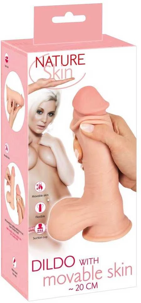 Nature Skin NS Dildo su judančia oda 20
