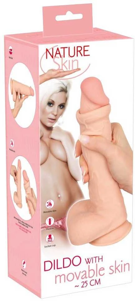Nature Skin NS Dildo su judančia oda 25