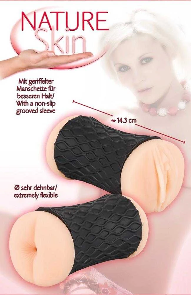 Orion Nature Skin Pussy & Ass dviejų galų masturbatorius
