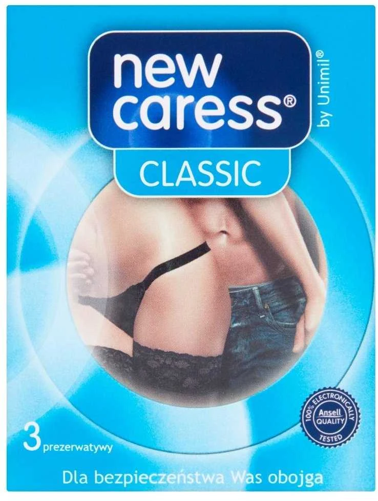 New Caress Nauji Caress Classic latekso prezervatyvai 3 vnt.