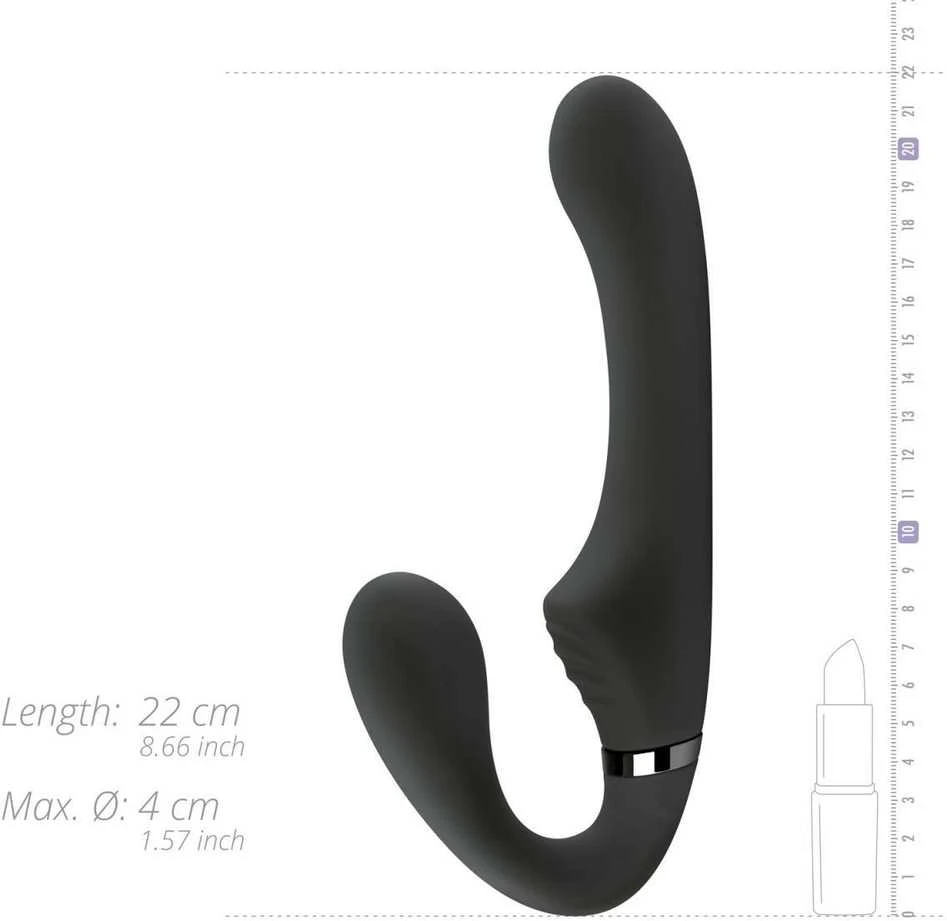 No Parts Be dalių – Avery be petnešėlių prisegamas vibruojantis dildo – 22 cm