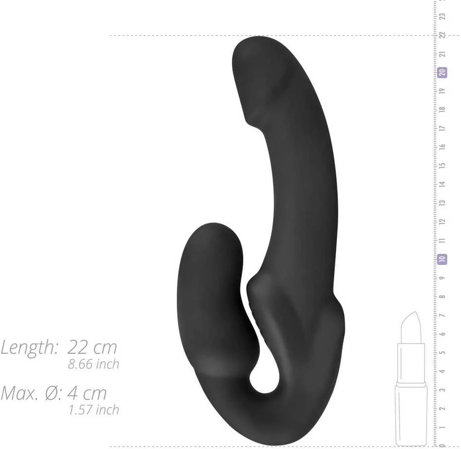 No Parts Dildo dvigubai stimuliacijai, silikoninis lygus