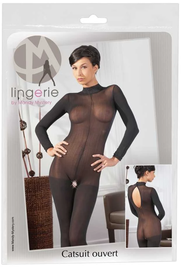 Noxqse Collar Katės kostiumas su nėriniuota apykakle M/L