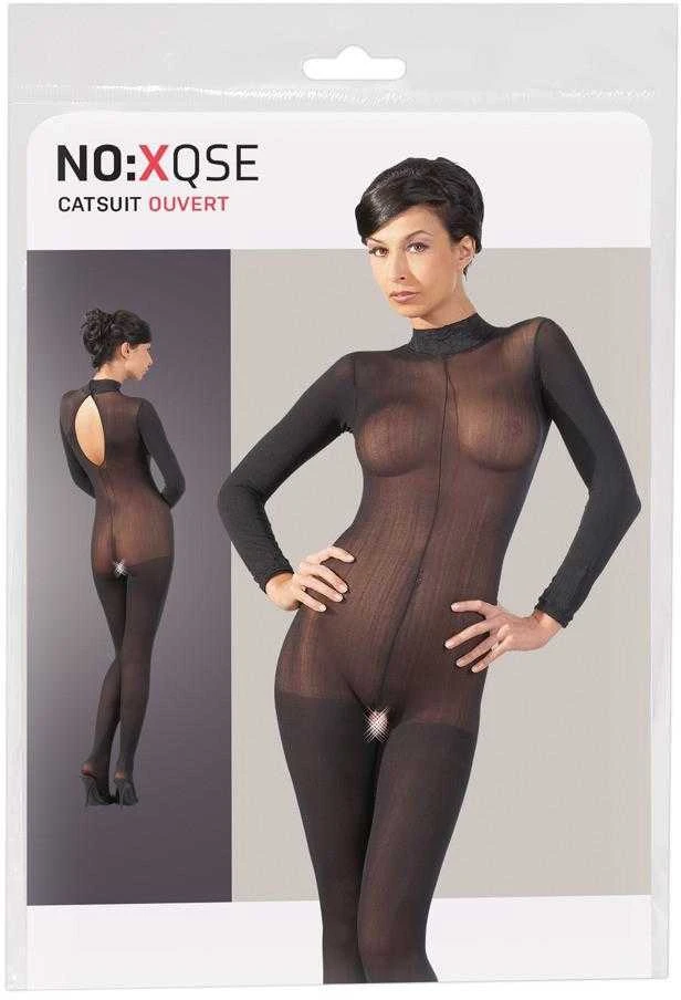 Noxqse Collar Katės kostiumas su nėriniuota apykakle M/L