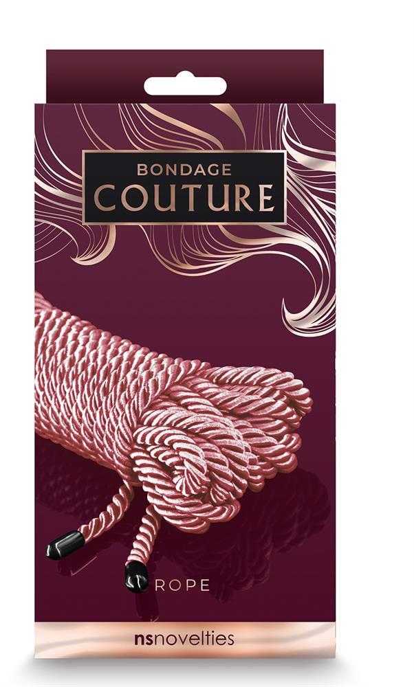 Dream Toys Ns naujovės BONDAGE COUTURE ROPE ROSE GOLD