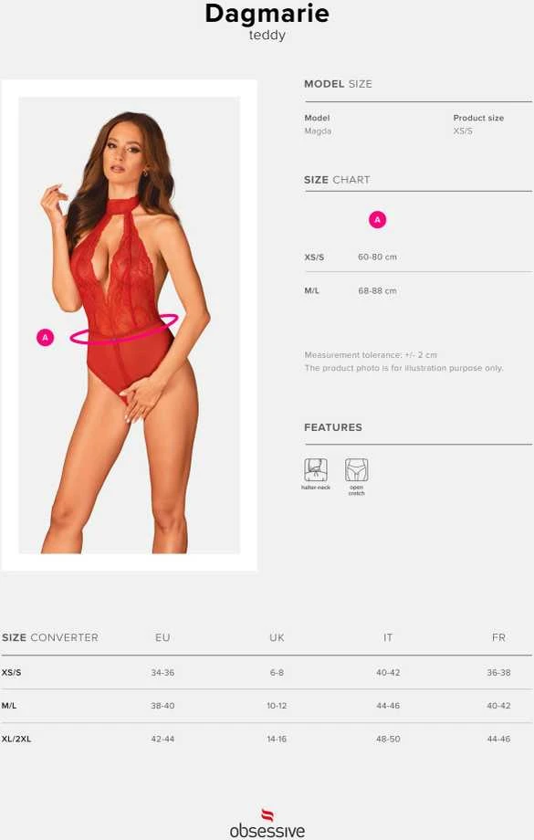 Obsessive Įkyrus Įkyrus – Dagmarie Teddy XS/S
