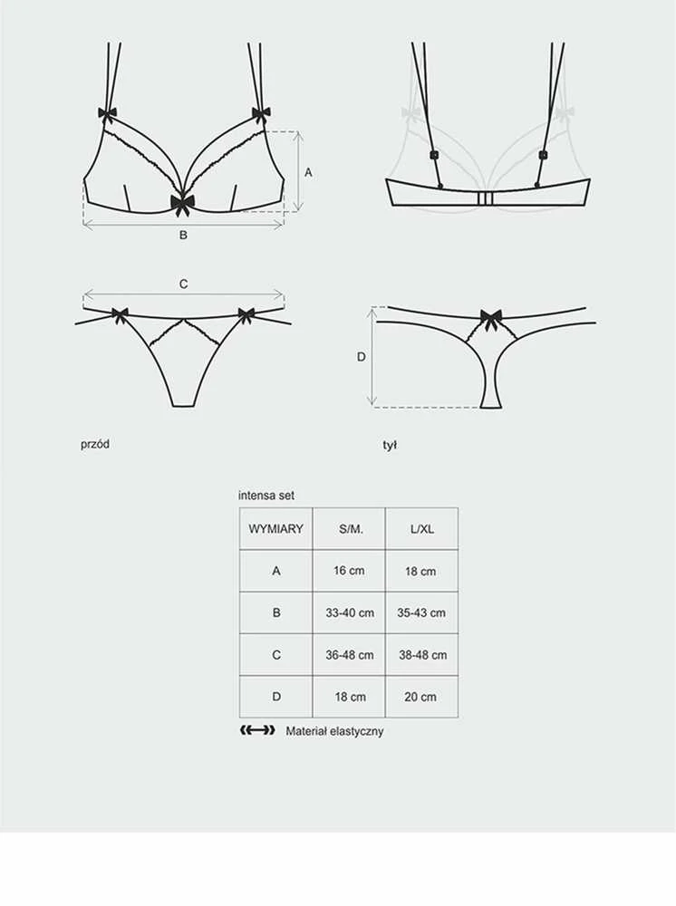 Obsessive – Intensa liemenėlė ir stringai S/M