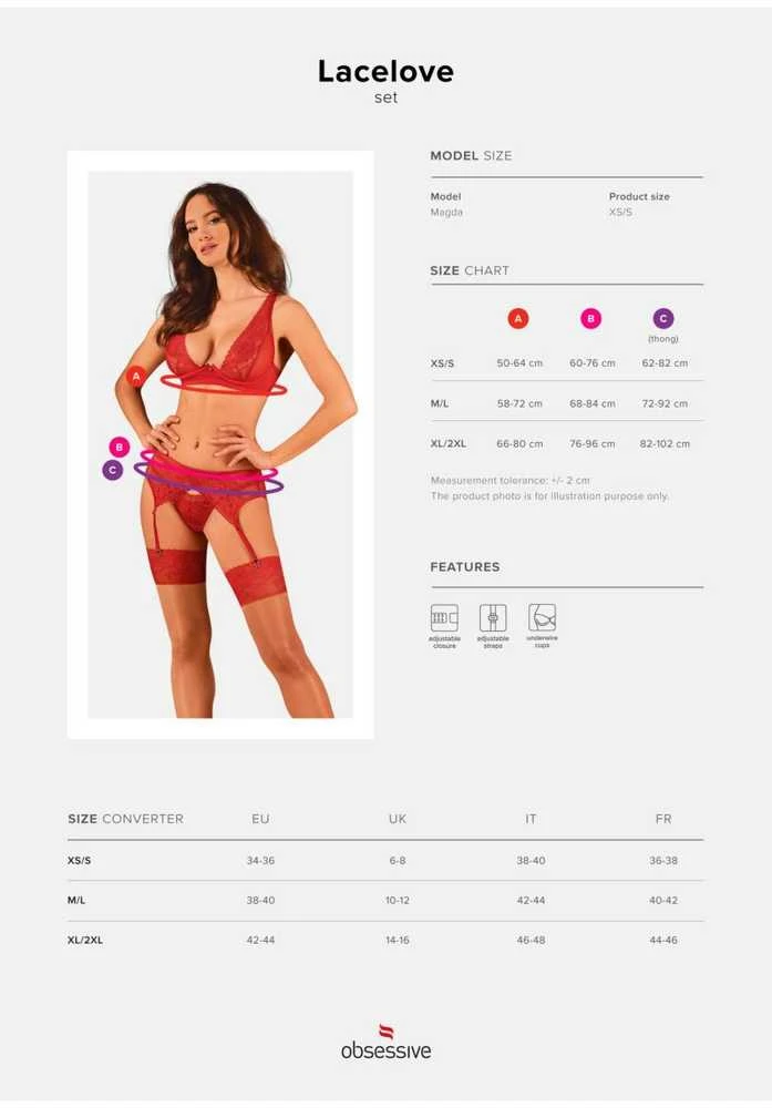 Obsessive – Lacelove stringai XL/2XL