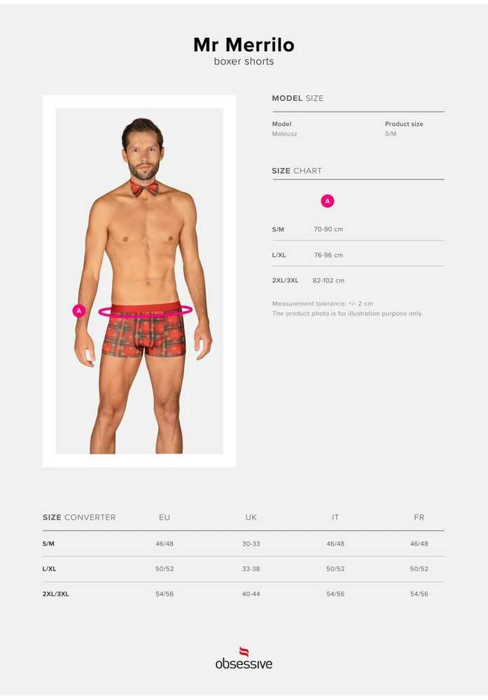 Obsessive Įkyrus – Mr Merrilo Boxer Shorts S/M