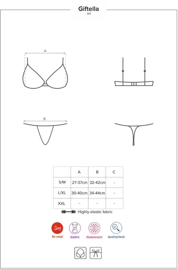 Obsessive - Giftella 2 vnt Rinkinys S/M