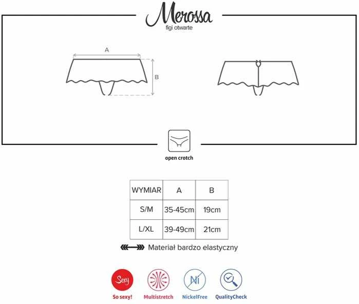 Obsessive – Merossa kelnaitės be tarpkojų S/M