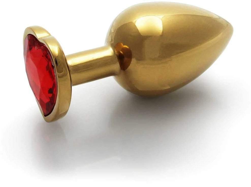 Ouch By Shots Ouch! Auksinė PLUG ZATYCZKA ANALNA KOREK METALOWY Z DIAMENTEM 9,3 CM