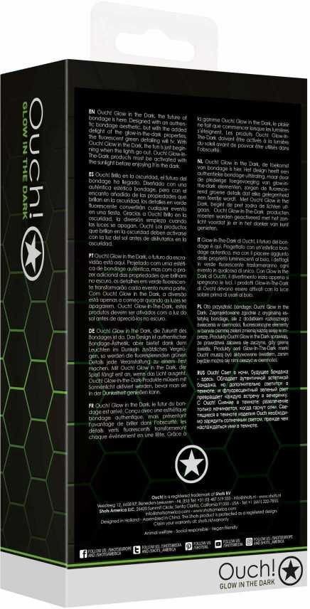 Ouch By Shots Ouch! Full Body Harness - GitD - Neon Žalias/Juodas - L/XL
