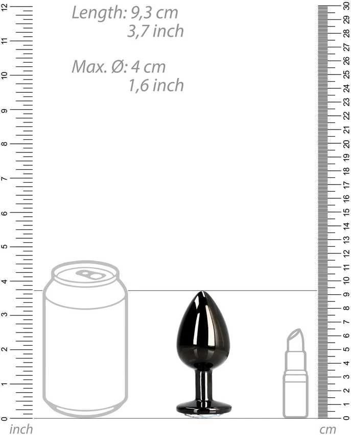 Ouch By Shots Round Gem Butt Plug - Large
