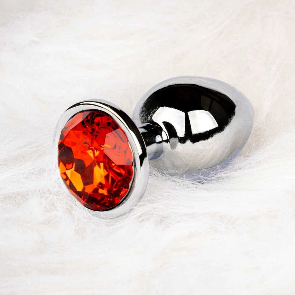 Ouch By Shots Ouch! METALOWY ELEGANCKI KOREK ANALNY PLUG Z DIAMENTEM 7 CM WODOODPORNY