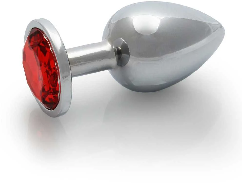 Ouch By Shots Ouch! METALOWY KOREK ANALNY PLUG Z DIAMENTEM 8 CM WODOODPORNY
