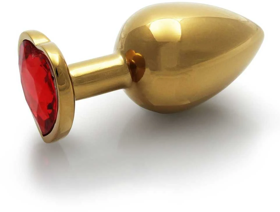 Ouch By Shots Ouch! PLUG Auksinė ZATYCZKA ANALNA KOREK METALOWY Z DIAMENTEM 8 CM