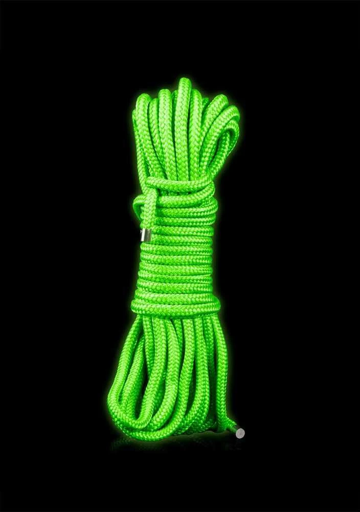 Ouch By Shots Ach! Virvė - 10m/16 Strings - Glow in the Dark - Neon Žalias