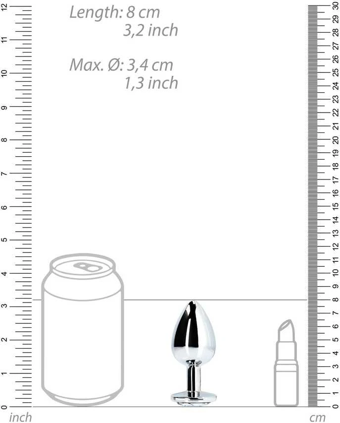 Ouch By Shots Ouch! Round Gem Butt Plug - Medium