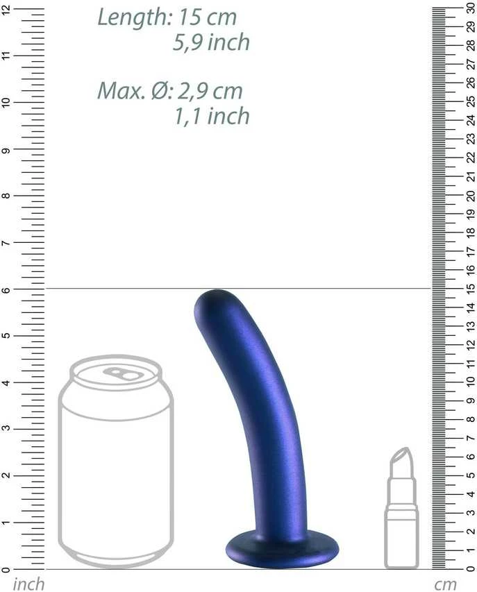 Ouch By Shots Oi! Smooth Silicone G-Spot Dildo - 6'' / 14,5 cm