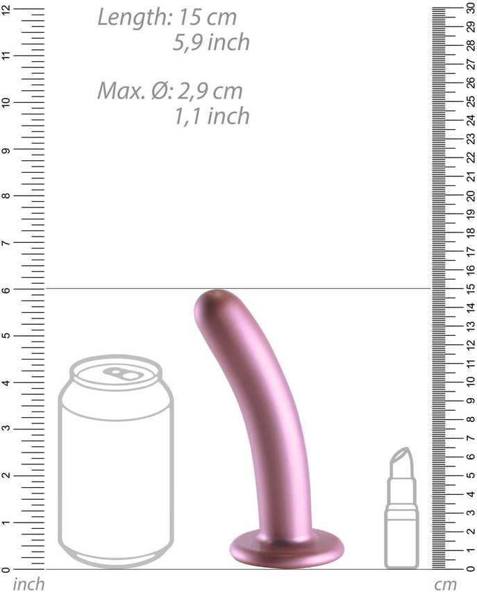 Ouch By Shots Oi! Smooth Silicone G-Spot Dildo - 6'' / 14,5 cm